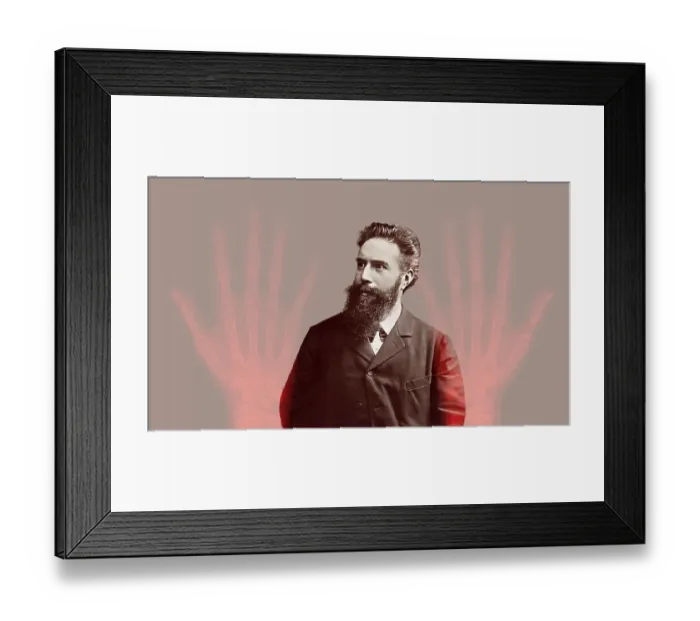 Framed Print : Portrait of Wilhelm Conrad Roentgen