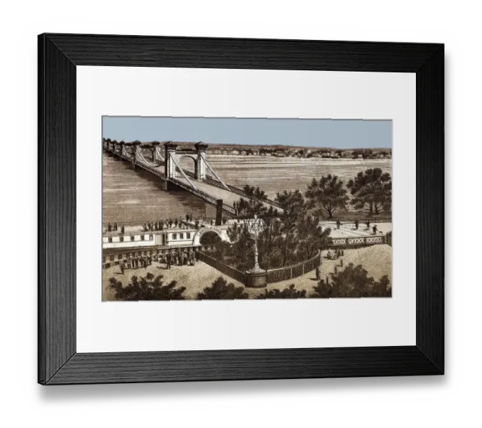 Framed Print : The Nicholas Chain Bridge over the Dnieper