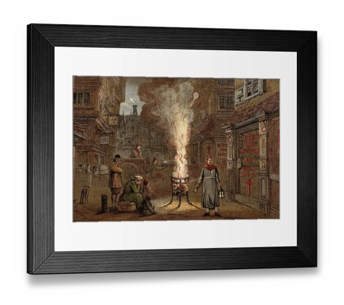 Framed Print : The Great plague in London, 17th century
