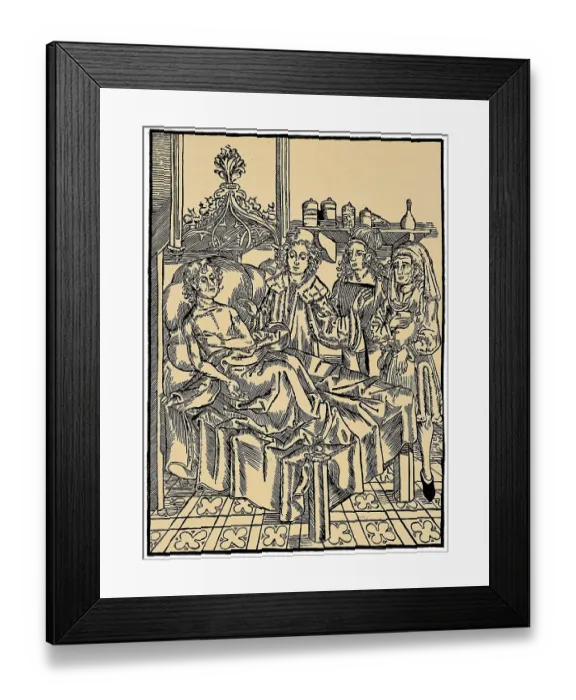 Framed Print : A physician attending a plague patient Framed Print : A physician attending a plague patient