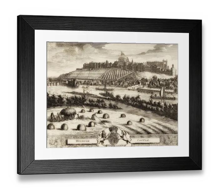 Framed Print : Windsor Castle, 1727, royal residence at Windsor Framed Print : Windsor Castle, 1727, royal residence at Windsor