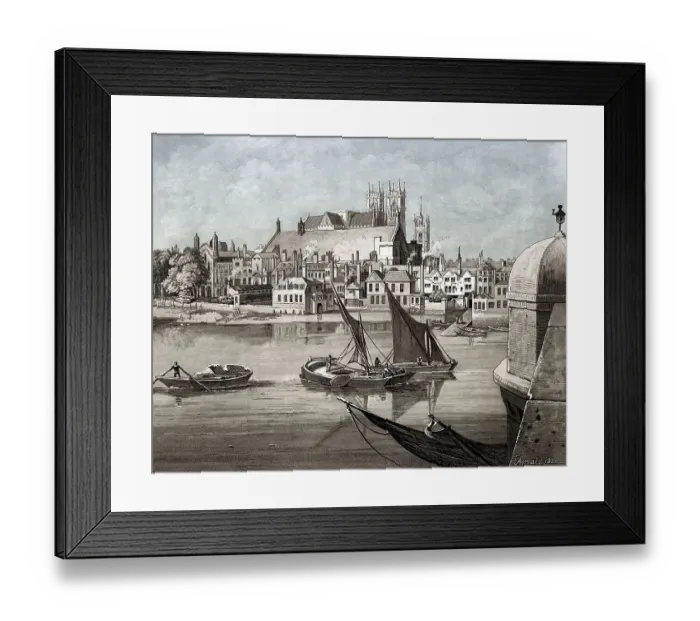 Framed Print : Westminster, Westminster Abbey, London, UK, 1803