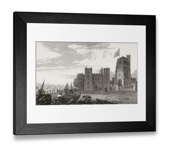 Framed Print : Old London, Lambeth Palace, 1810