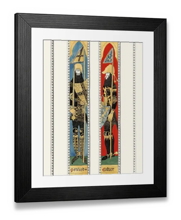 Framed Print : Pattern and sample of painting from St Stephen's Chapel
