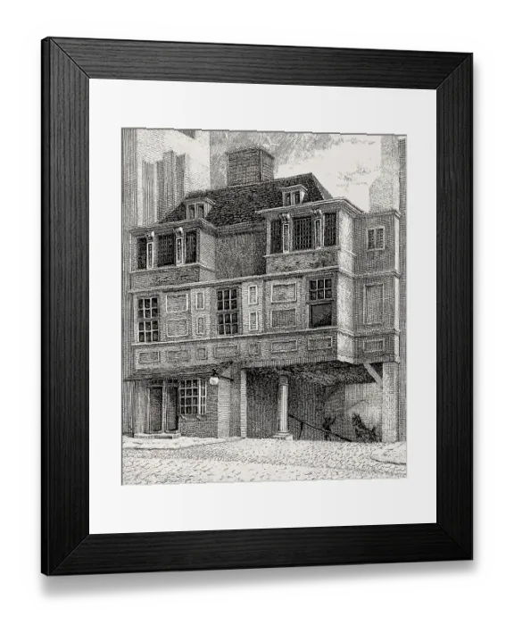 Framed Print : Durham House, Westminster, London, UK, 1808