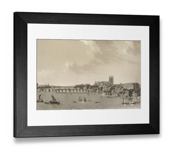 Framed Print : Westminster Bridge, London, England, ca 1745
