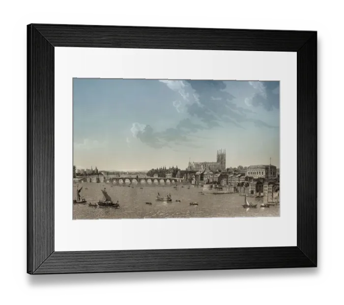 Framed Print : Westminster Bridge, London, England, ca 1745 Framed Print : Westminster Bridge, London, England, ca 1745