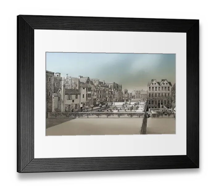 Framed Print : New Palace Yard seen from the Garden of Lindsay House Framed Print : New Palace Yard seen from the Garden of Lindsay House