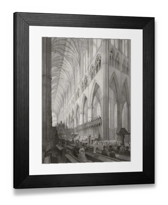 Framed Print : Westminster Abbey, London, England, 19th century