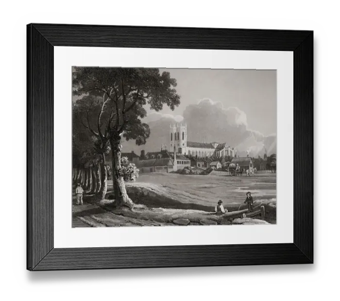 Framed Print : View of Westminster, London, England, 1807 Framed Print : View of Westminster, London, England, 1807