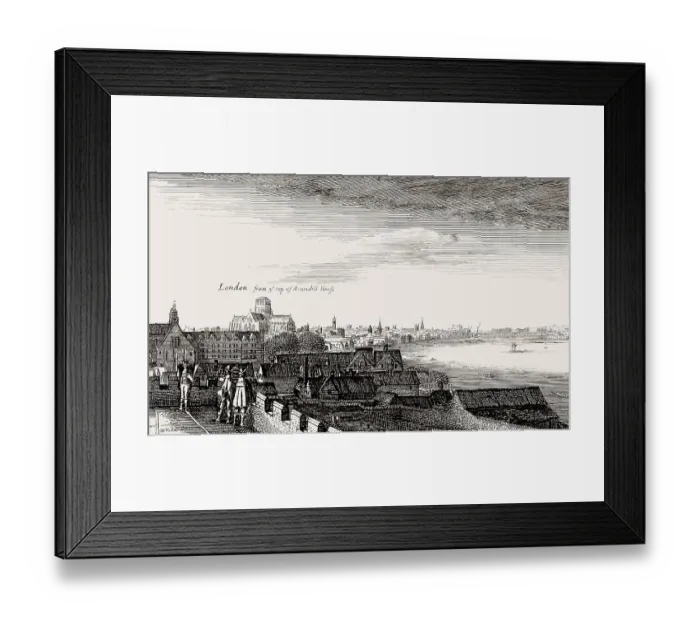 Framed Print : Old view of London from Arundel House Framed Print : Old view of London from Arundel House