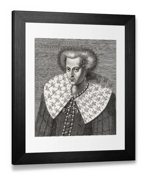 Framed Print : Anne of Denmark, 1574 -1619, Queen of Scotland