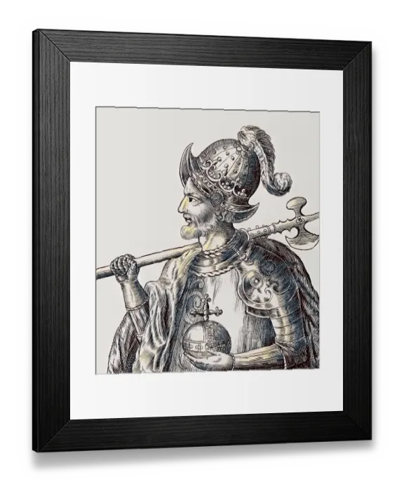 Framed Print : Stephen of Blois, 1097, 1154, king of England from 1135 to 1154