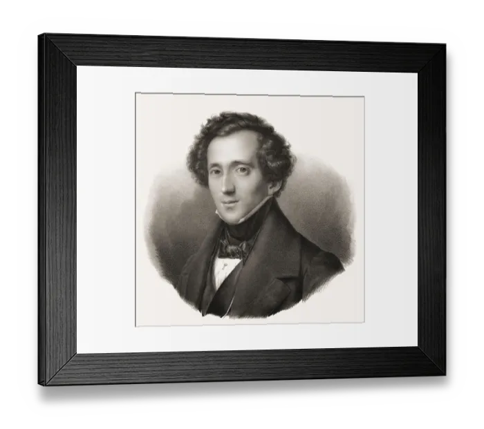 Framed Print : Jakob Ludwig Felix Mendelssohn Bartholdy