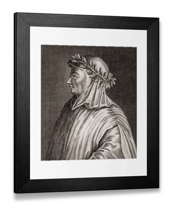 Framed Print : Francesco Petrarca or Petrarch Framed Print : Francesco Petrarca or Petrarch