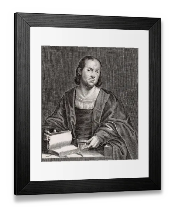 Framed Print : Giovanni Boccaccio, 1313 - 1375, Italian poet