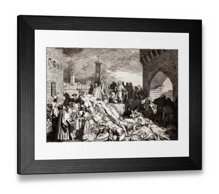 Framed Print : The Pestilence at Florence, 14th century Framed Print : The Pestilence at Florence, 14th century