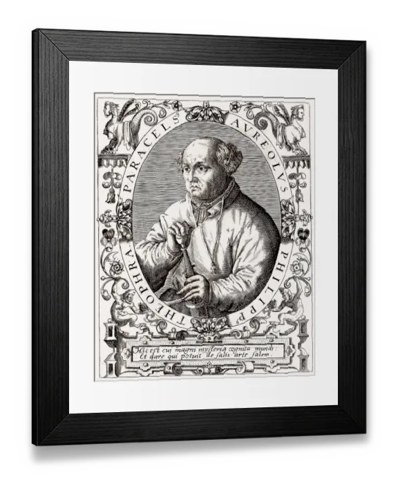Framed Print : Philippus Theophrastus Aureolus Bombast von Hohenheim or Paracelsus