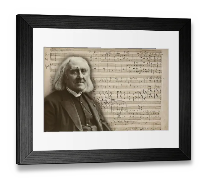 Framed Print : Portrait of Franz Liszt, 1811-1886 Framed Print : Portrait of Franz Liszt, 1811-1886