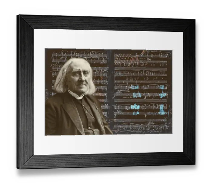 Framed Print : Portrait of Franz Liszt, 1811-1886 Framed Print : Portrait of Franz Liszt, 1811-1886