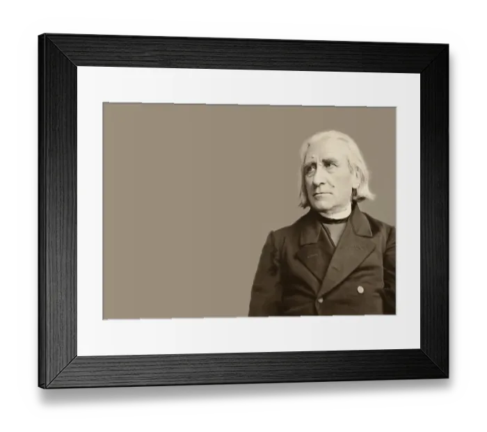 Framed Print : Portrait of Franz Liszt, 1811-1886