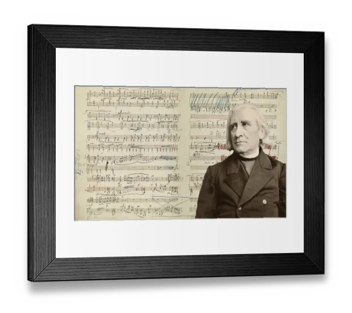Framed Print : Portrait of Franz Liszt, 1811-1886