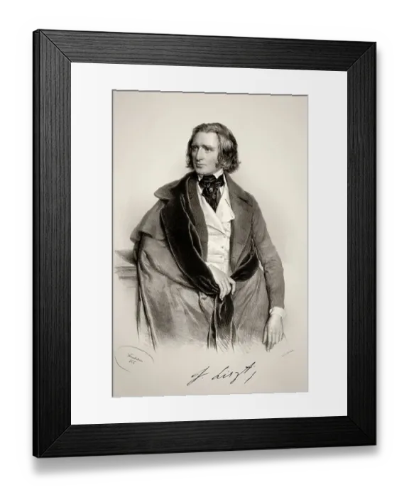 Framed Print : Portrait of Franz Liszt, 1811-1886
