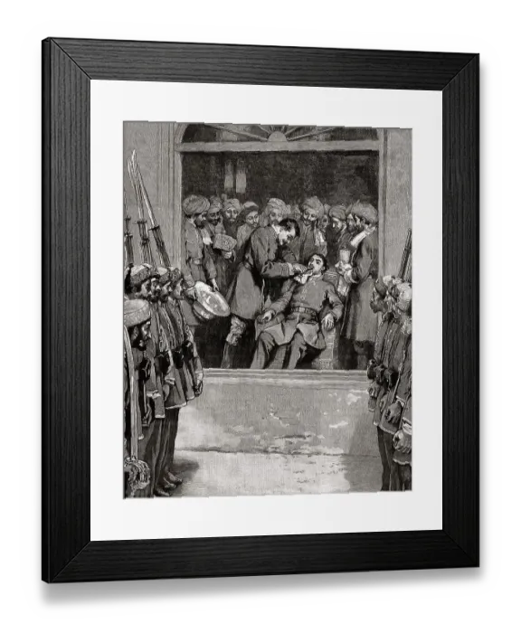 Framed Print : A royal patient. Nasrullah Khan