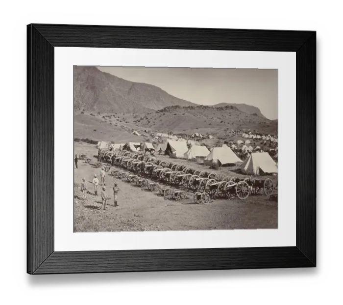 Framed Print : Captured Guns after the Battle of Ali Masjid Framed Print : Captured Guns after the Battle of Ali Masjid
