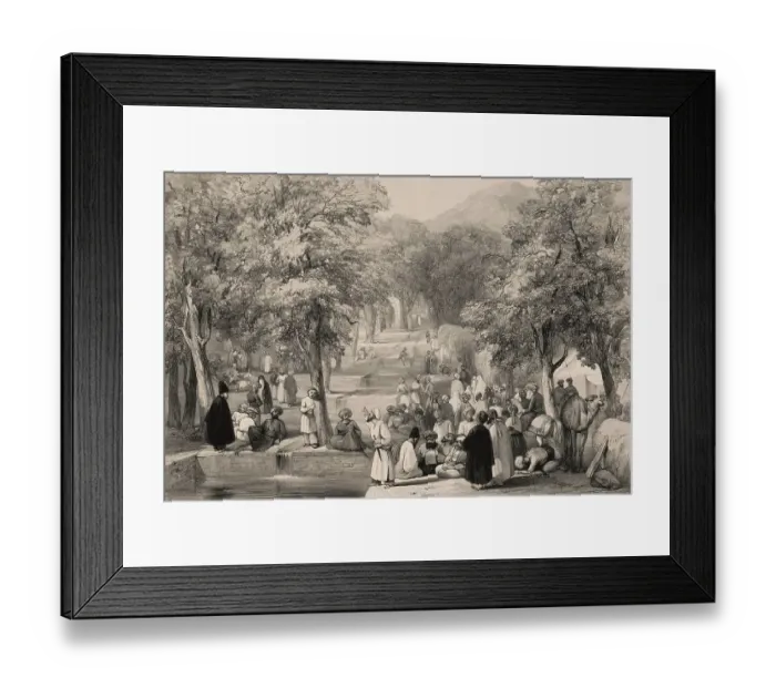 Framed Print : The Garden of Emperor Zahir ad-Din Muhammad Babur