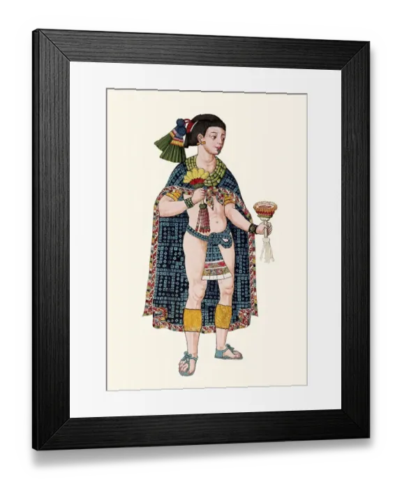 Framed Print : Nezahualpilli, ruler of Texcoco, Aztec Empire
