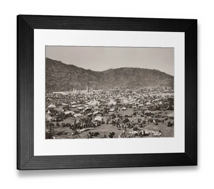 Framed Print : Pilgrims with tents in the Mina Valley near Mecca during the Hajj