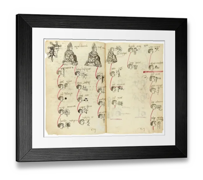Framed Print : Matricula de Huexotzingo, 1560 Framed Print : Matricula de Huexotzingo, 1560
