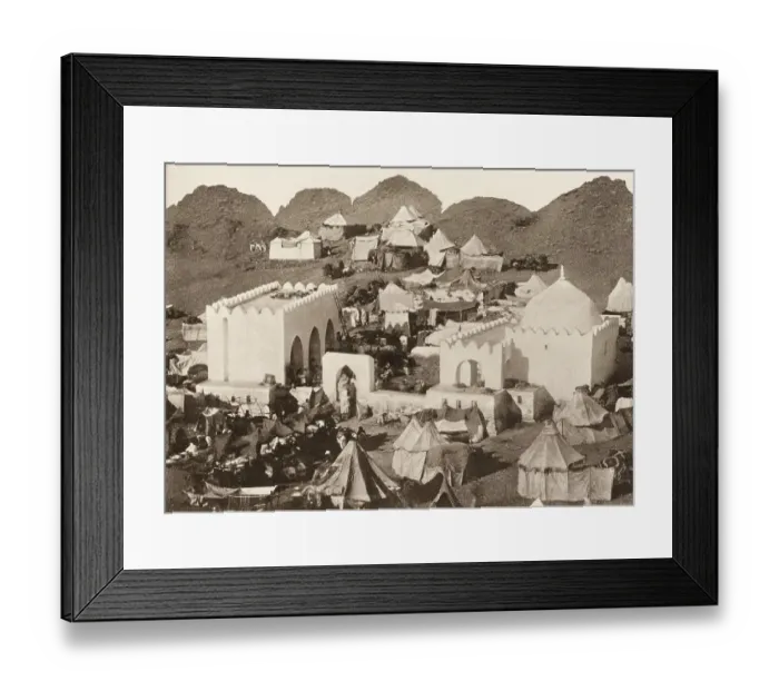 Framed Print : The tents of pilgrims during the Hajj near the tomb of SittanA MeymUnah