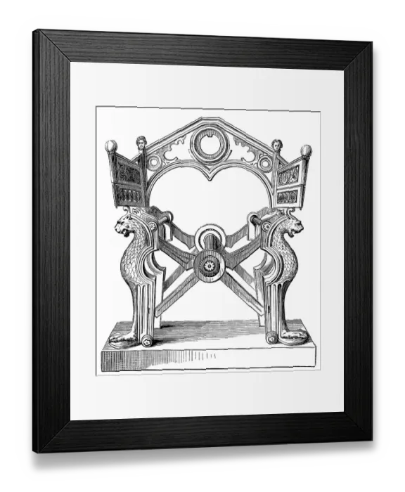 Framed Print : Throne of Dagobert I, King of the Franks, 603-639