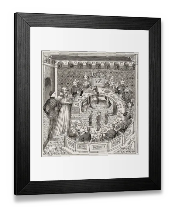 Framed Print : King Arthur and his Round Table, Arthurian legend Framed Print : King Arthur and his Round Table, Arthurian legend