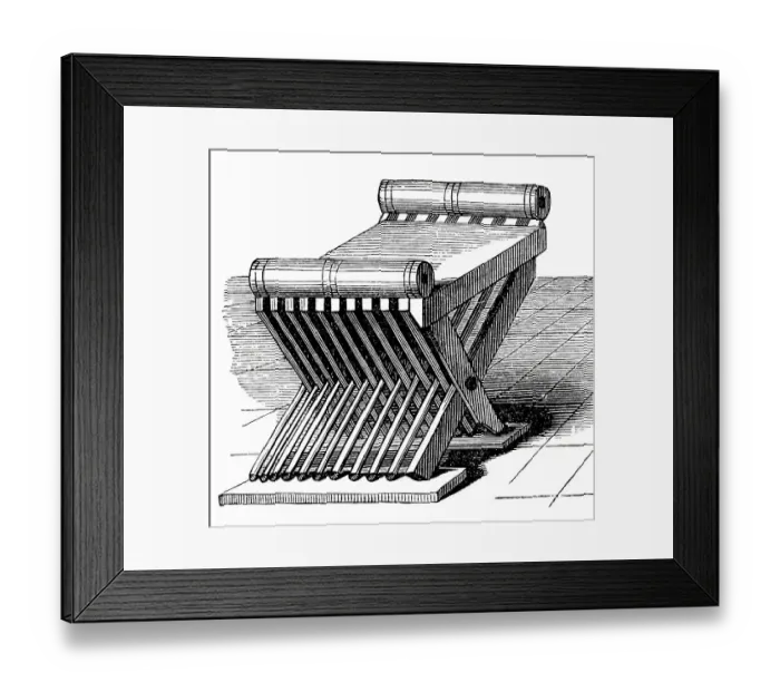 Framed Print : Chair, 14th or 15th century Framed Print : Chair, 14th or 15th century