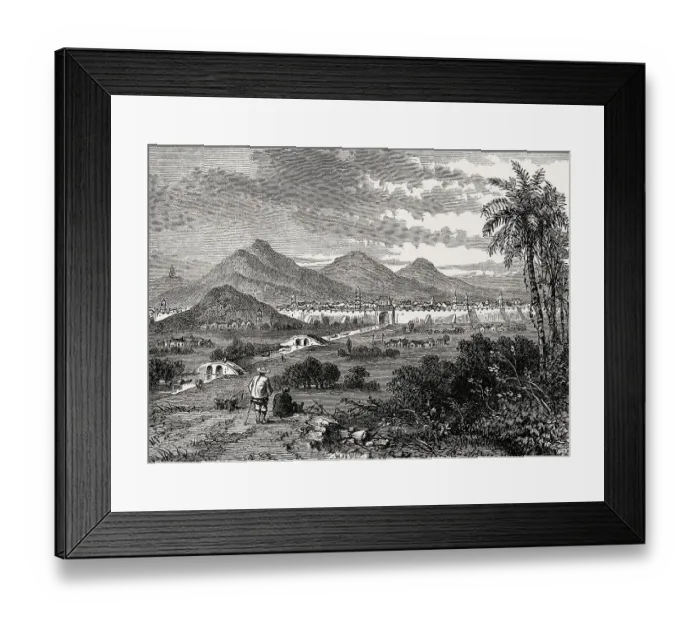 Framed Print : View of Nanjing or Nanking, Jiangsu province