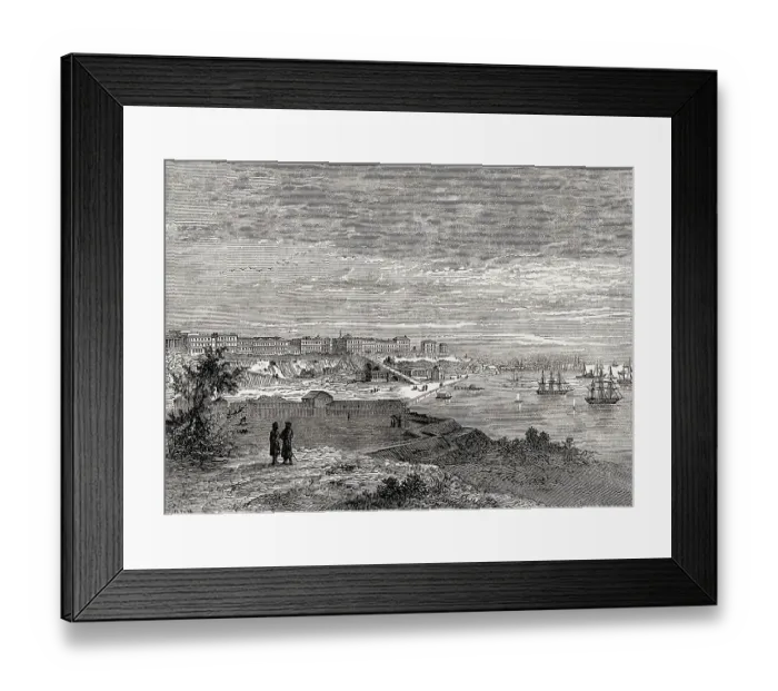 Framed Print : View of Odesa City, Ukraine, c. 1850, Europe