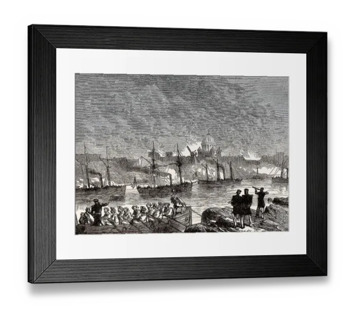 Framed Print : Bombardment of Sweaborg, Battle of Viapori