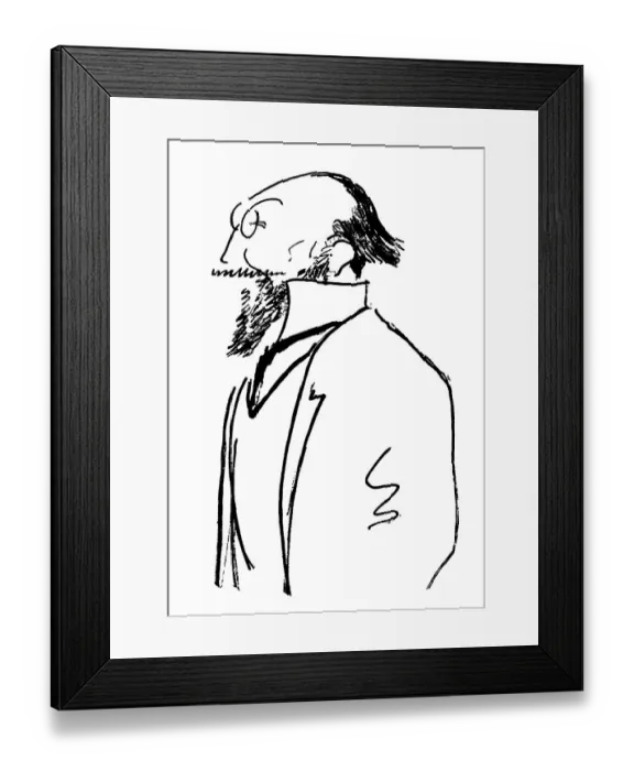 Framed Print : Erik Satie, 1866 - 1925, a French composer and pianist