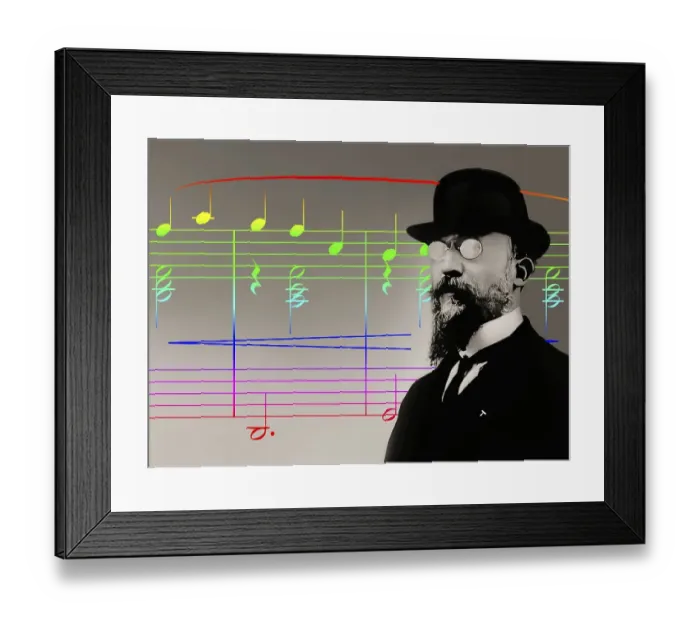 Framed Print : Erik Satie, 1866 - 1925, a French composer and pianist