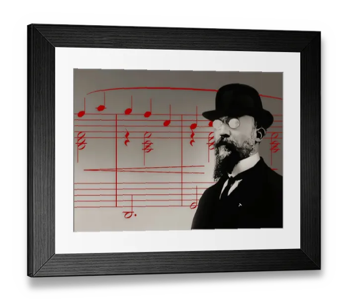Framed Print : Erik Satie, 1866 - 1925, a French composer and pianist