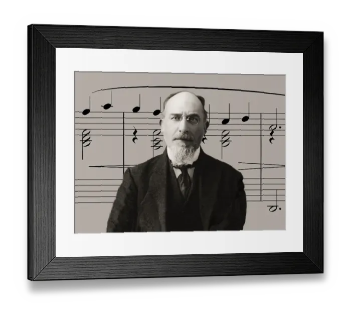 Framed Print : Erik Satie, 1866 - 1925, a French composer and pianist
