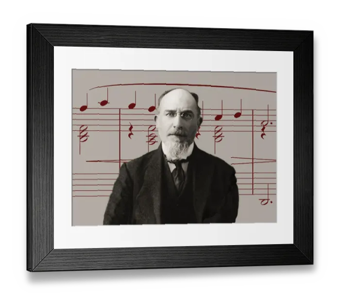 Framed Print : Erik Satie, 1866 - 1925, a French composer and pianist