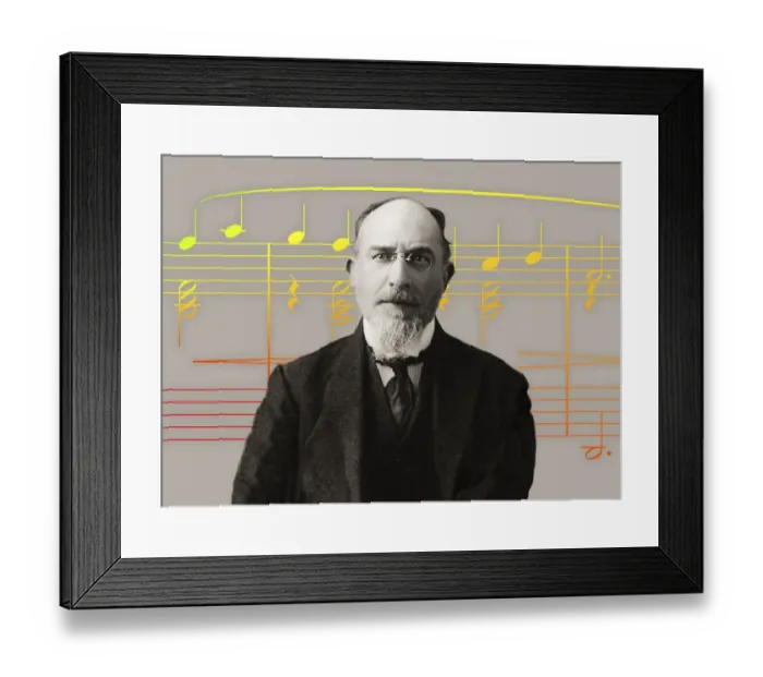 Framed Print : Erik Satie, 1866 - 1925, a French composer and pianist Framed Print : Erik Satie, 1866 - 1925, a French composer and pianist