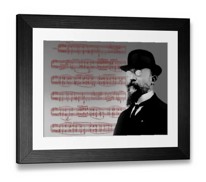 Framed Print : Erik Satie, 1866 - 1925, a French composer and pianist