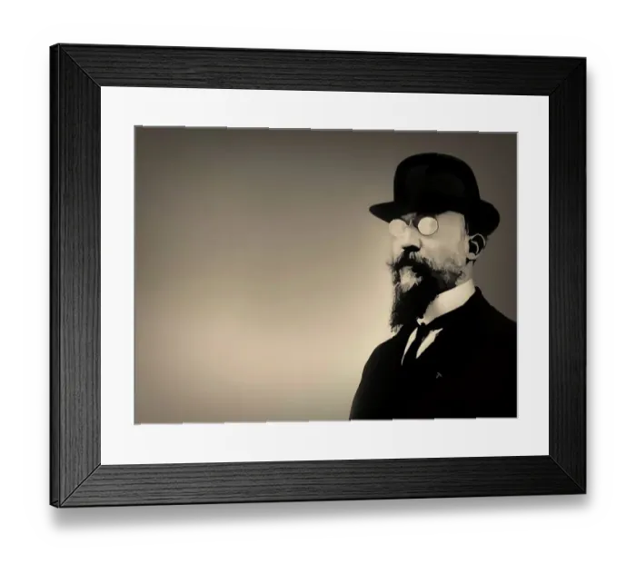 Framed Print : Erik Satie, 1866 - 1925, a French composer and pianist