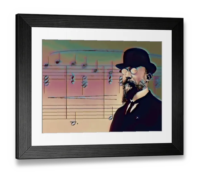 Framed Print : Erik Satie, 1866 - 1925, a French composer and pianist