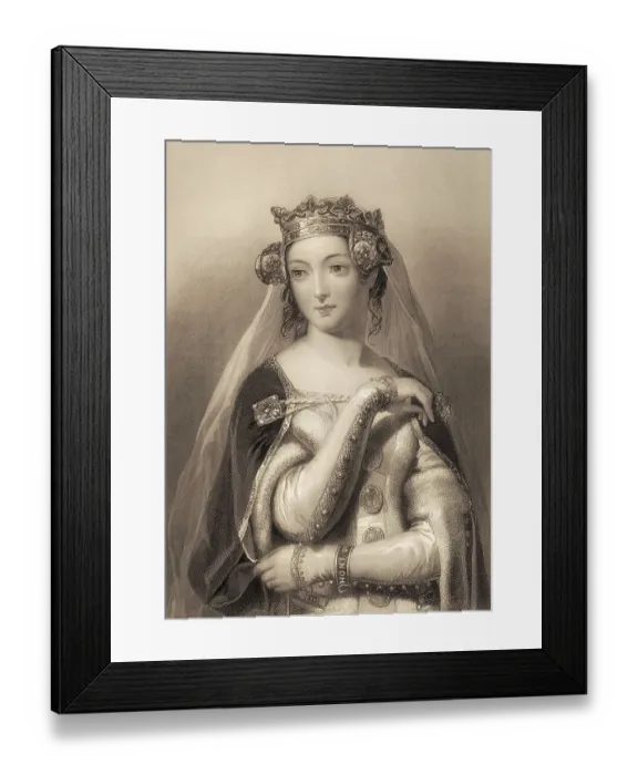 Framed Print : Philippa of Hainault, 1310 or 1315 - 1369 Framed Print : Philippa of Hainault, 1310 or 1315 - 1369